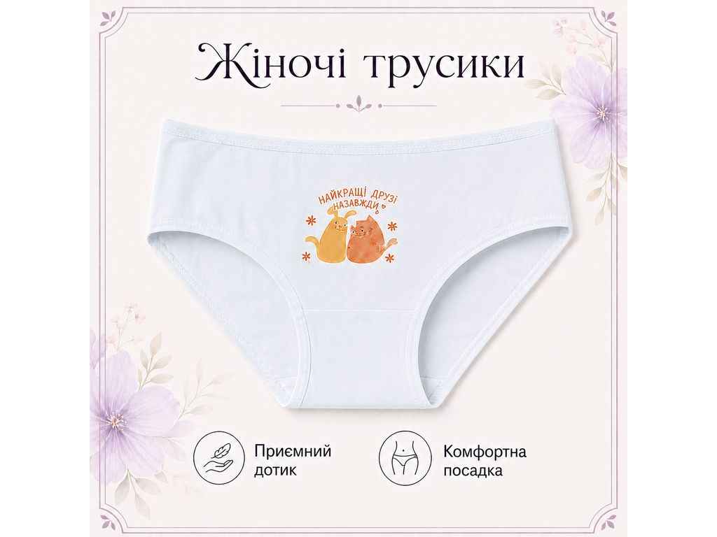 Труси жін. 1148 р.XL білий 1шт ТМ GERRIKOLL Труси жін. 1148 р.XL білий 1шт ТМ GERRIKOLL