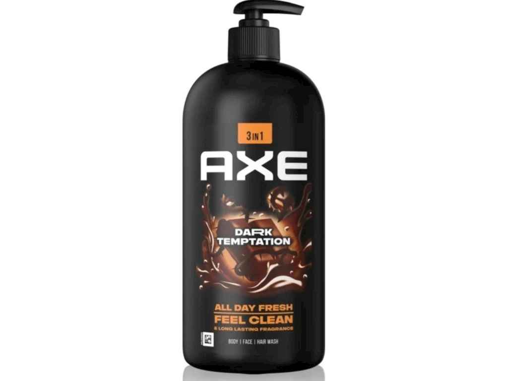 Гель-шампунь 900мл для душу Dark Temptation ТМ AXE Гель-шампунь 900мл для душу Dark Temptation ТМ AXE