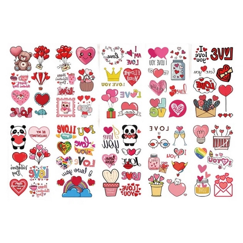 Набір тимчасових тату «Кохання №3» Love-tattoo-mini-set-2-10, 10 штук, розмір 12 х 7 см Набір тимчасових тату «Кохання №3» Love-tattoo-mini-set-2-10, 10 штук, розмір 12 х 7 см