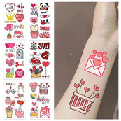 Набір тимчасових тату «Кохання №3» Love-tattoo-mini-set-2-10, 10 штук, розмір 12 х 7 см. Зображення №3 Набір тимчасових тату «Кохання №3» Love-tattoo-mini-set-2-10, 10 штук, розмір 12 х 7 см. Зображення №3
