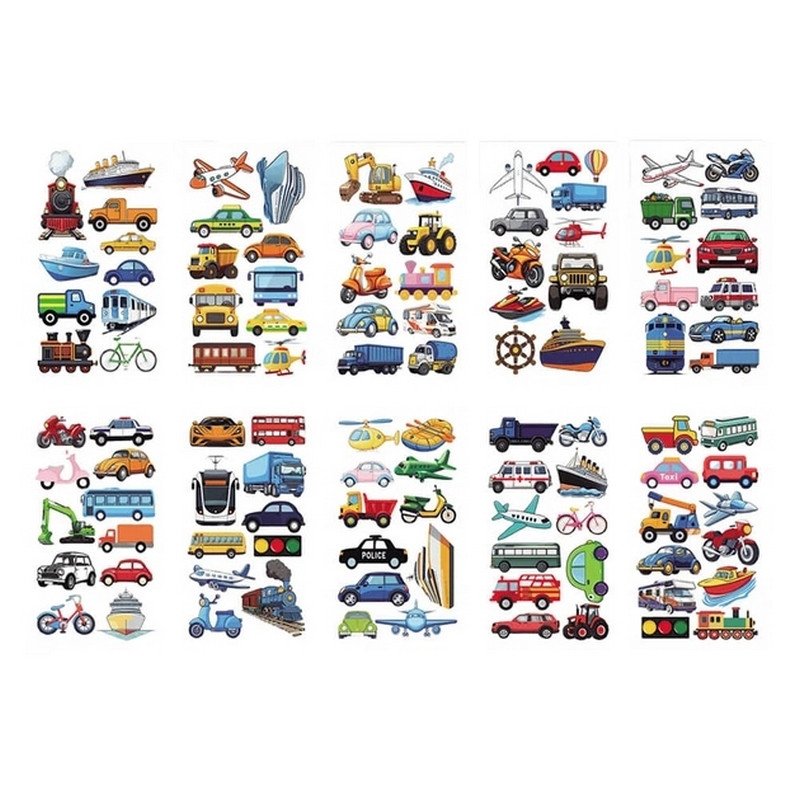 Набір тимчасових тату "Транспорт №1" transport-tattoo-1-10, 10 штук, розмір 12 х 7 см Набір тимчасових тату "Транспорт №1" transport-tattoo-1-10, 10 штук, розмір 12 х 7 см
