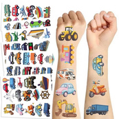Набір тимчасових тату "Транспорт №1" transport-tattoo-1-10, 10 штук, розмір 12 х 7 см. Зображення №2 Набір тимчасових тату "Транспорт №1" transport-tattoo-1-10, 10 штук, розмір 12 х 7 см. Зображення №2