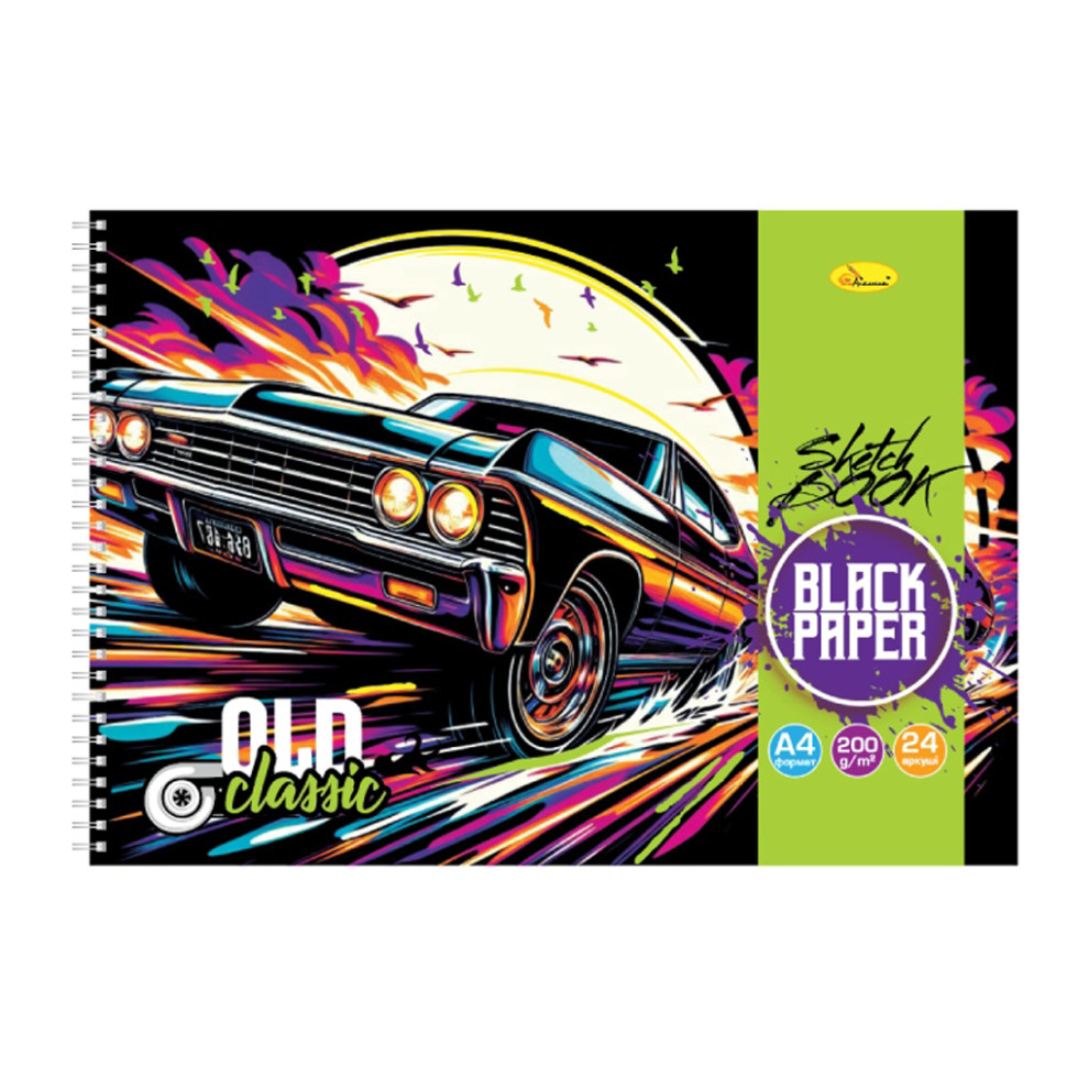 Скетчбук "BLACK Flowers rainbow" СБЧ-А4-24-4 А4, 24 листа Скетчбук "BLACK Flowers rainbow" СБЧ-А4-24-4 А4, 24 листа