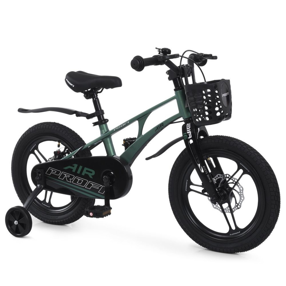 Дитячий двоколісний велосипед Air Pro MB 181059 dark green 18 дюймів Дитячий двоколісний велосипед Air Pro MB 181059 dark green 18 дюймів