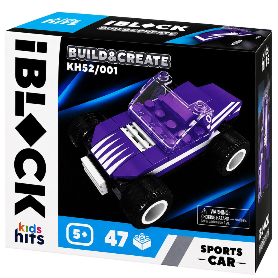 Детский конструктор IBLOCK JUNIOR KH52/001(Violet) 47 деталей Детский конструктор IBLOCK JUNIOR KH52/001(Violet) 47 деталей