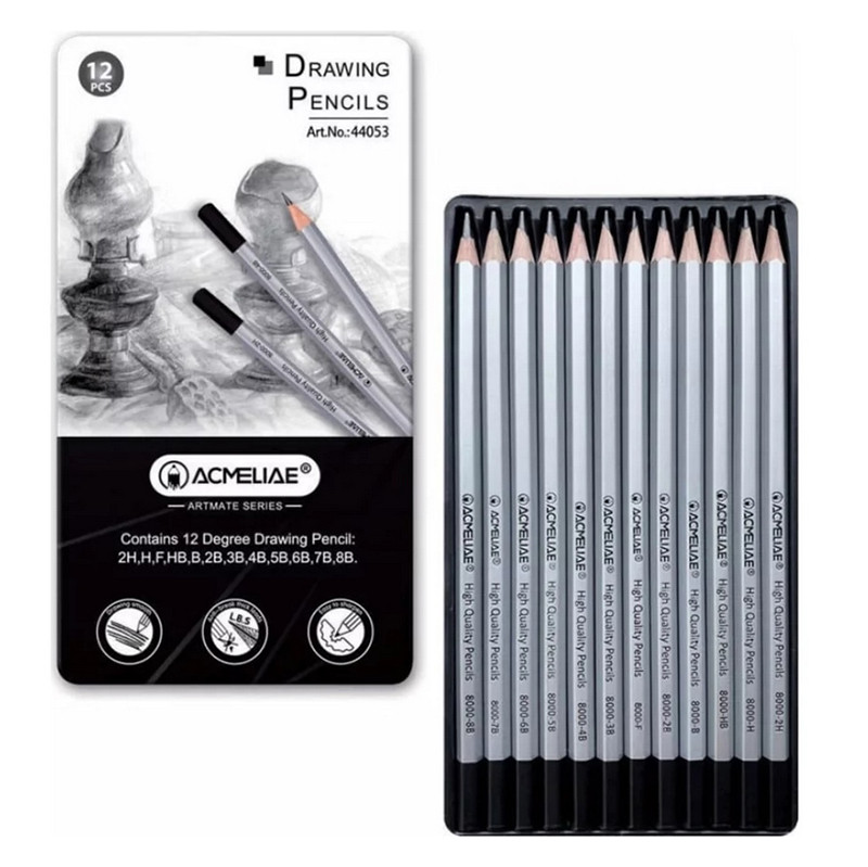 Набір олівців "Drawing pencils" Acmeliae 44053, 12 видів Набір олівців "Drawing pencils" Acmeliae 44053, 12 видів