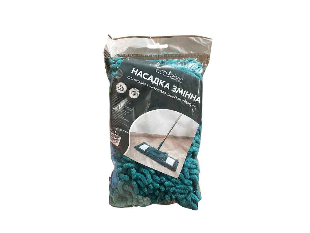 Насадка сменная д/швабры с микроф. 43см Премиум (90г) зеленая ТМ Eco Fabric Насадка сменная д/швабры с микроф. 43см Премиум (90г) зеленая ТМ Eco Fabric