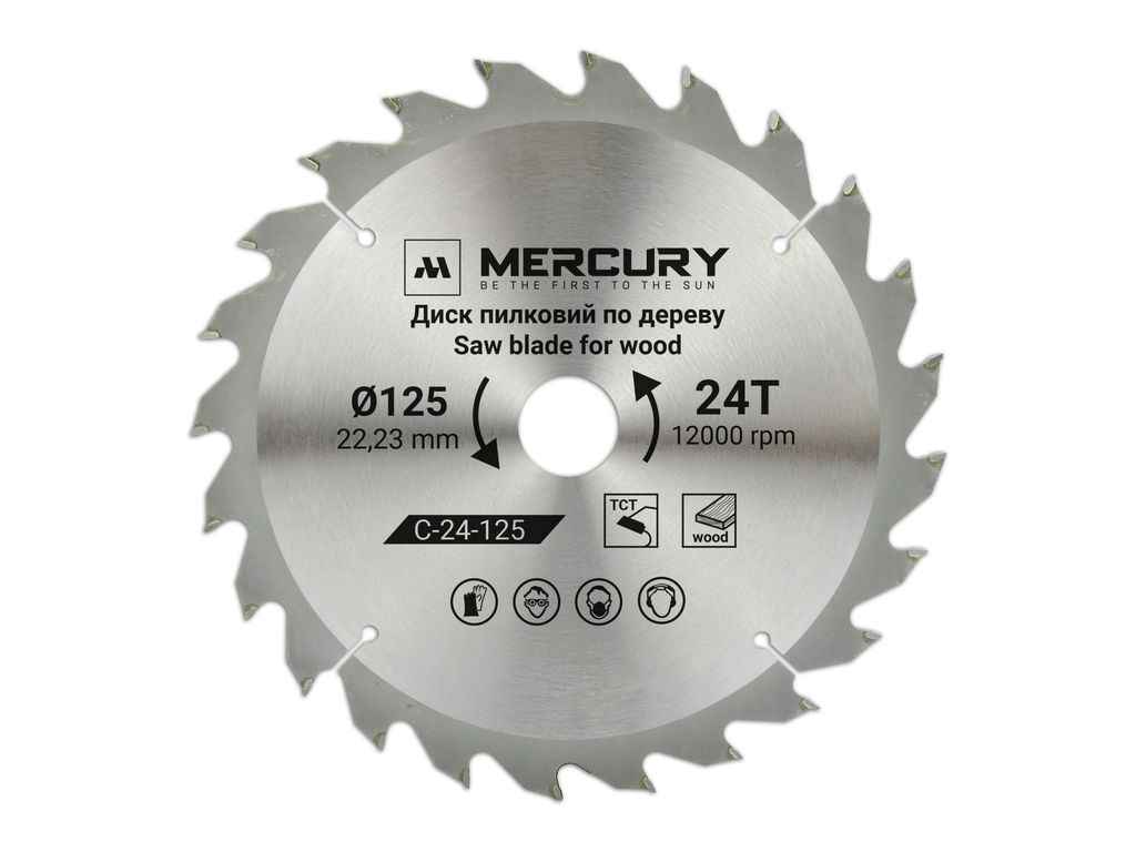 Диск пильный 125мм 22,2мм 24з C-24-125 ТМ Mercury Диск пильный 125мм 22,2мм 24з C-24-125 ТМ Mercury