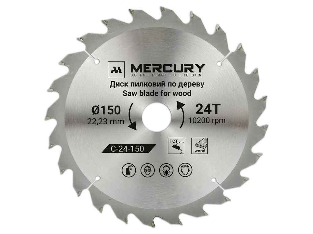 Диск пильный 150мм 22,2мм 24з C-24-150 ТМ Mercury Диск пильный 150мм 22,2мм 24з C-24-150 ТМ Mercury