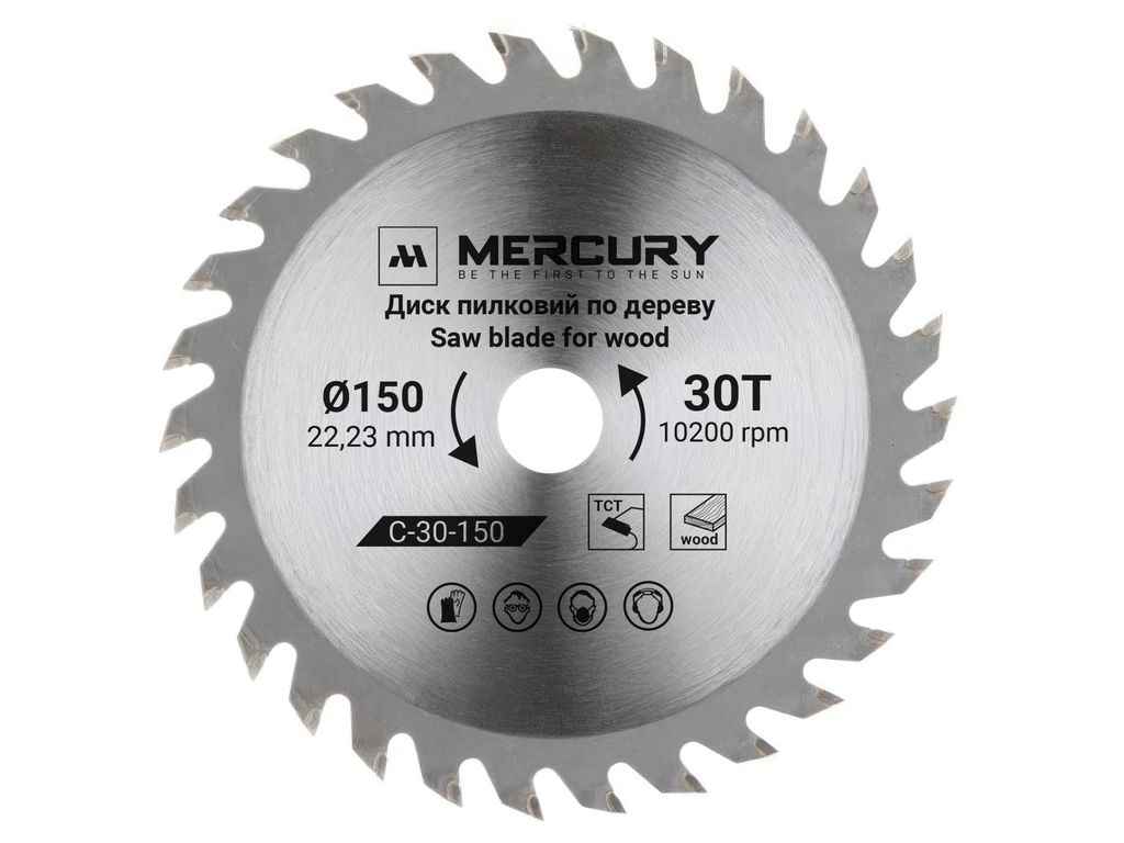 Диск пильний 150мм 22,2мм 30з C-30-150 ТМ Mercury Диск пильний 150мм 22,2мм 30з C-30-150 ТМ Mercury