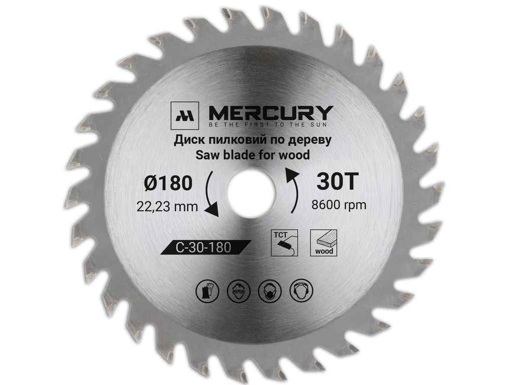 Диск пильный 180мм 22,2мм 30з C-30-180 ТМ Mercury Диск пильный 180мм 22,2мм 30з C-30-180 ТМ Mercury