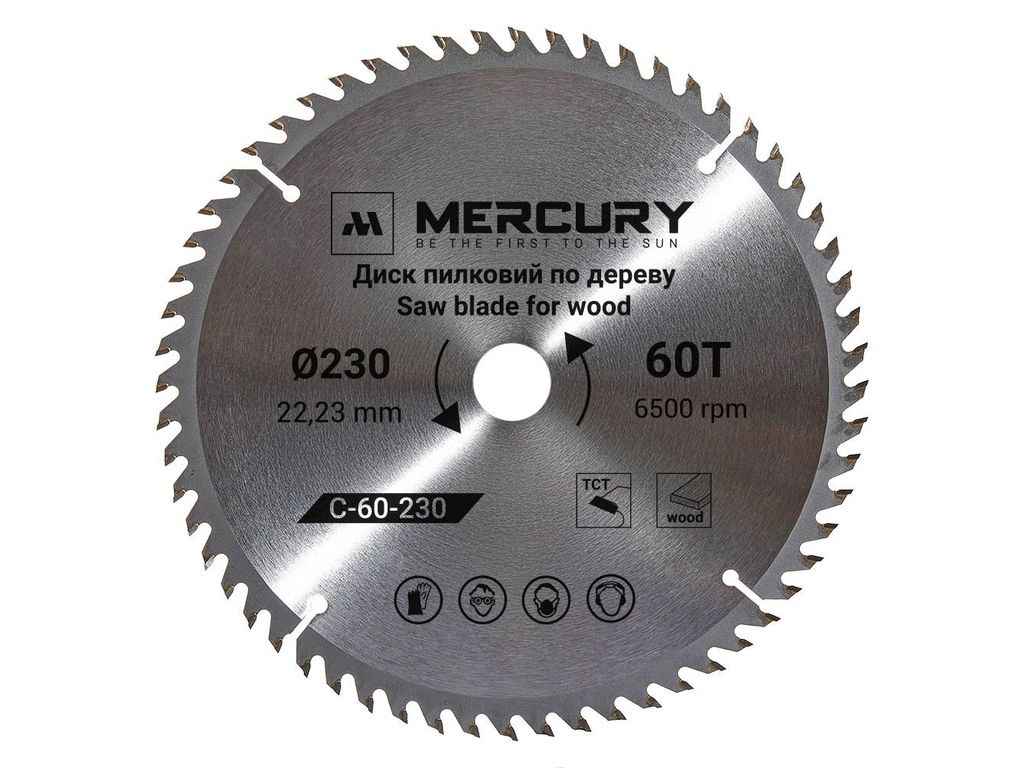 Диск пильный 230мм 22,2мм 60з C-60-230 ТМ Mercury Диск пильный 230мм 22,2мм 60з C-60-230 ТМ Mercury