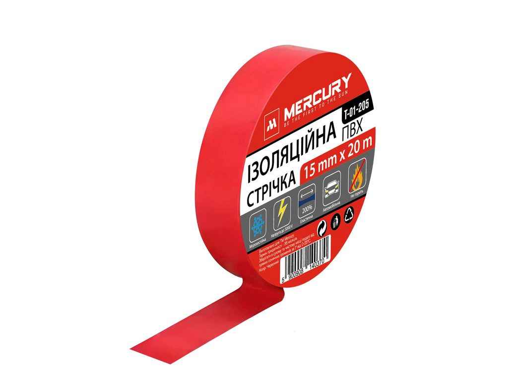 Изоляция красная L=20м T-01-205 ТМ Mercury Изоляция красная L=20м T-01-205 ТМ Mercury