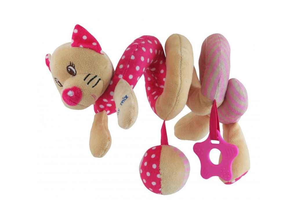 Спіраль рожевий плюшева STK-17519C Котик (33260, pink) ТМ BABY MIX Спіраль рожевий плюшева STK-17519C Котик (33260, pink) ТМ BABY MIX