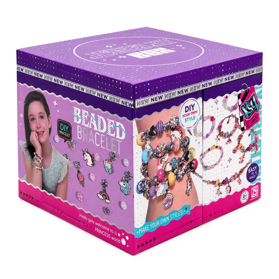 Детский набор с украшениями для создания шарм-браслетов "Jewelry Box" KSY951 Детский набор с украшениями для создания шарм-браслетов "Jewelry Box" KSY951