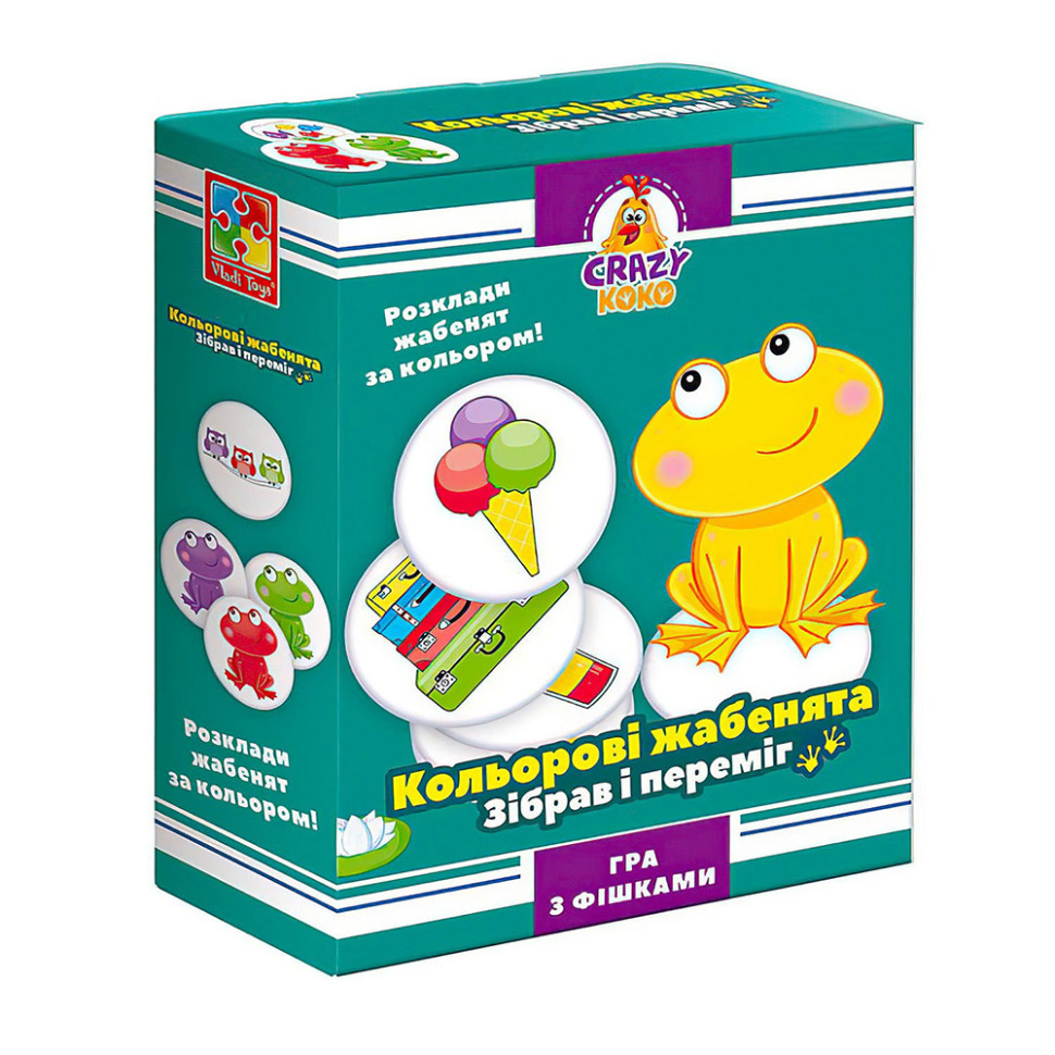 Игра настольная "Цветные лягушки" Vladi Toys VT8025-06 рус Игра настольная "Цветные лягушки" Vladi Toys VT8025-06 рус