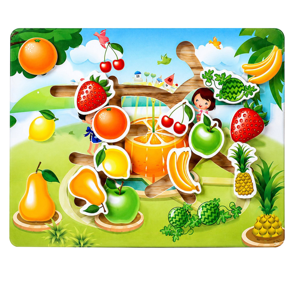 Деревянная игрушка Лабиринт Фрукты MD 0817-3 размер 30х22,5 см Деревянная игрушка Лабиринт Фрукты MD 0817-3 размер 30х22,5 см