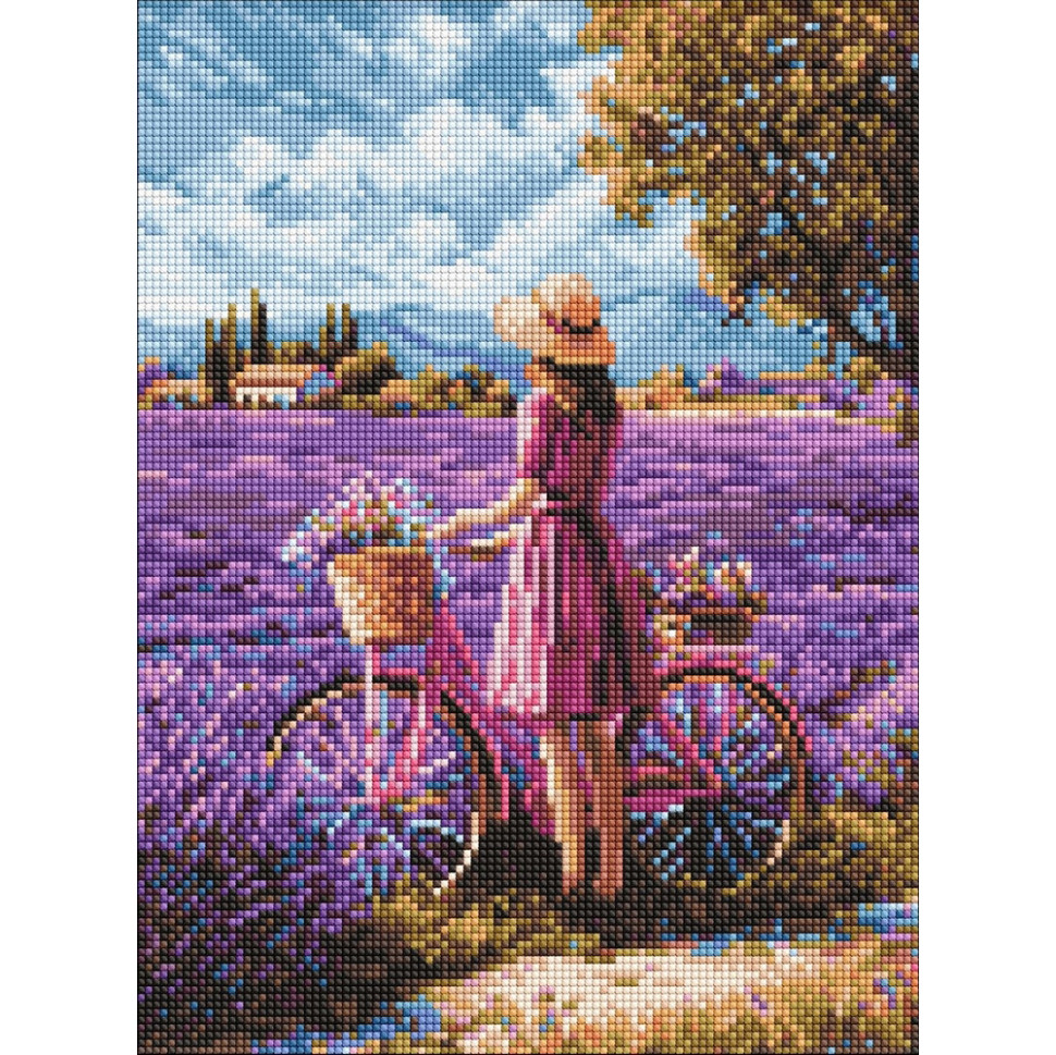 Алмазная мозаика "Поле с лавандой" ©art_selena_ua AMO20298, 30х40 см Алмазная мозаика "Поле с лавандой" ©art_selena_ua AMO20298, 30х40 см