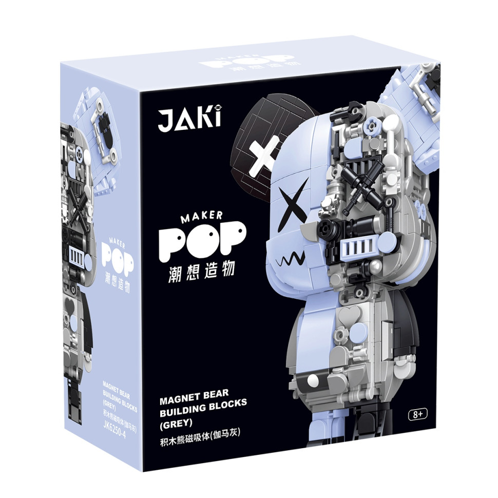 Дитячий конструктор "Магнітний Вайб" JAKI JK6250-4 серії "Кіберпанк ведмедики" 546 деталей Дитячий конструктор "Магнітний Вайб" JAKI JK6250-4 серії "Кіберпанк ведмедики" 546 деталей