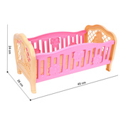 Кроватка для куклы Розовая Технок 4494TXK(Pink) 45х26х24 см. Изображение №3 Кроватка для куклы Розовая Технок 4494TXK(Pink) 45х26х24 см. Изображение №3