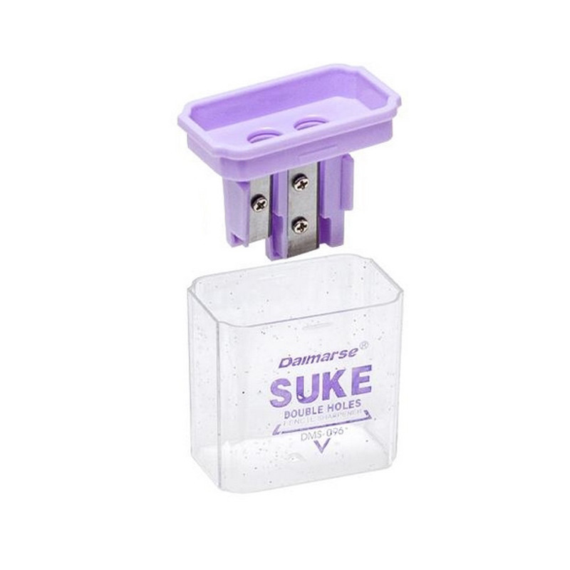 Двойная точилка для карандашей с контейнером DMS-096(Violet) Двойная точилка для карандашей с контейнером DMS-096(Violet)
