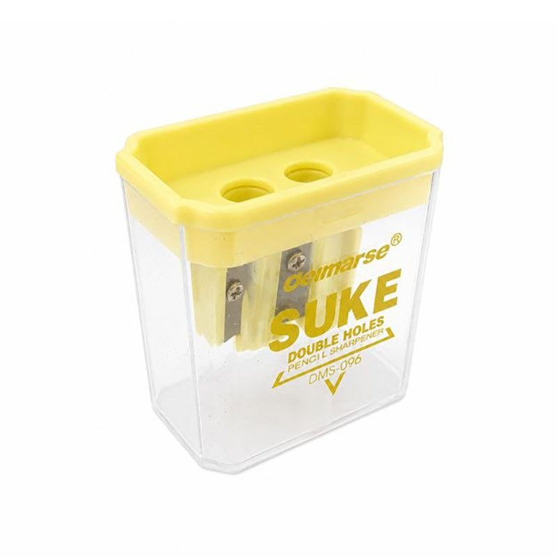 Двойная точилка для карандашей с контейнером DMS-096(Yellow) Двойная точилка для карандашей с контейнером DMS-096(Yellow)