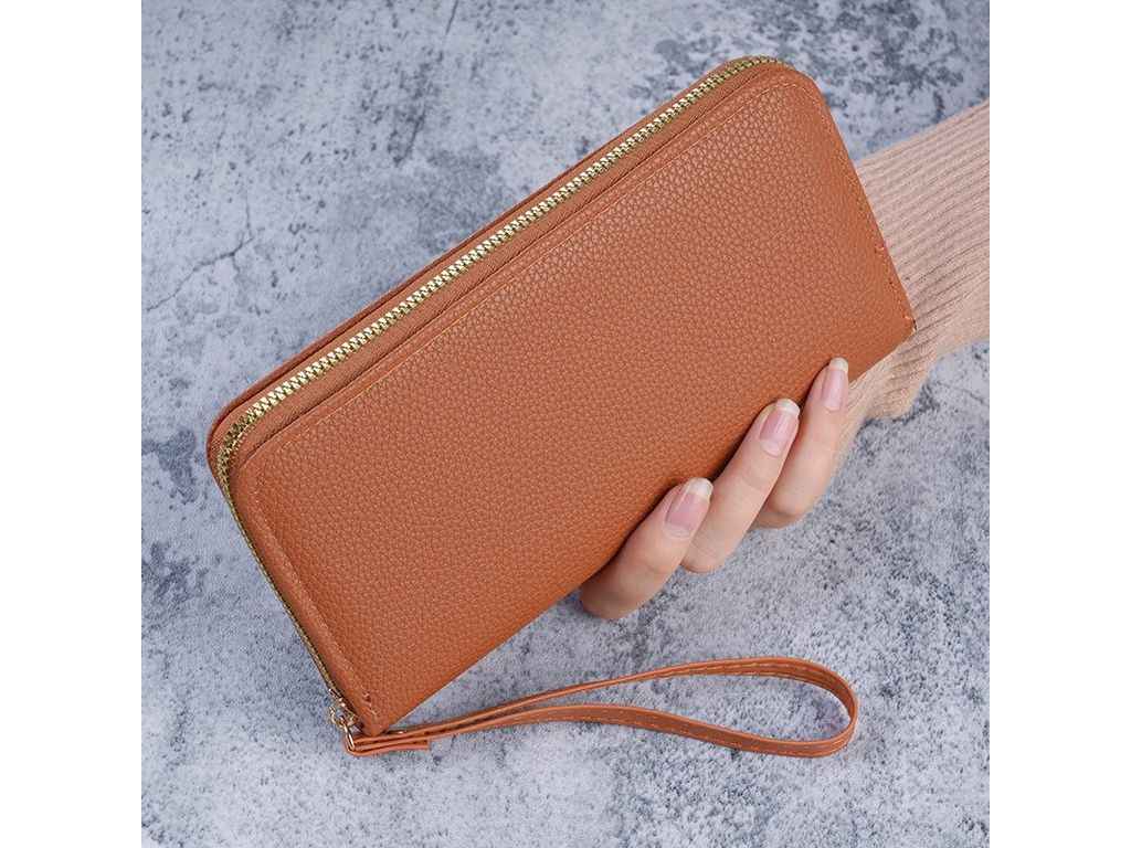Кошелек женский 10*20*2,5см 620-5(622) коричневый экокожа ТМ КИТАЙ Кошелек женский 10*20*2,5см 620-5(622) коричневый экокожа ТМ КИТАЙ