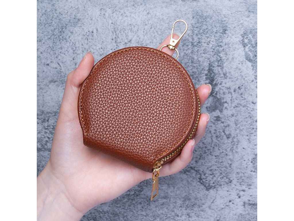 Кошелек женский с карабином 13*10.2см 619-2 коричневый экокожа ТМ КИТАЙ Кошелек женский с карабином 13*10.2см 619-2 коричневый экокожа ТМ КИТАЙ