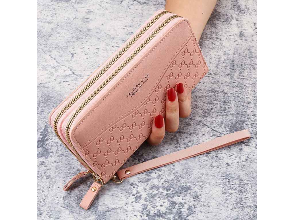 Кошелек женский 10*20*4см 896-1 пудровый экокожа ТМ КИТАЙ Кошелек женский 10*20*4см 896-1 пудровый экокожа ТМ КИТАЙ