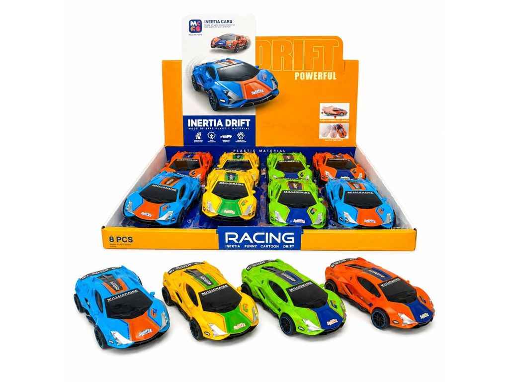 Машинка Racing 8шт 3,5*16*8см жовтий ТМ КИТАЙ Машинка Racing 8шт 3,5*16*8см жовтий ТМ КИТАЙ