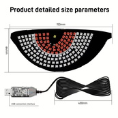 Динамічна підсвітка "Очі" USB White/Red (Small) 15*6см Y8. Зображення №3