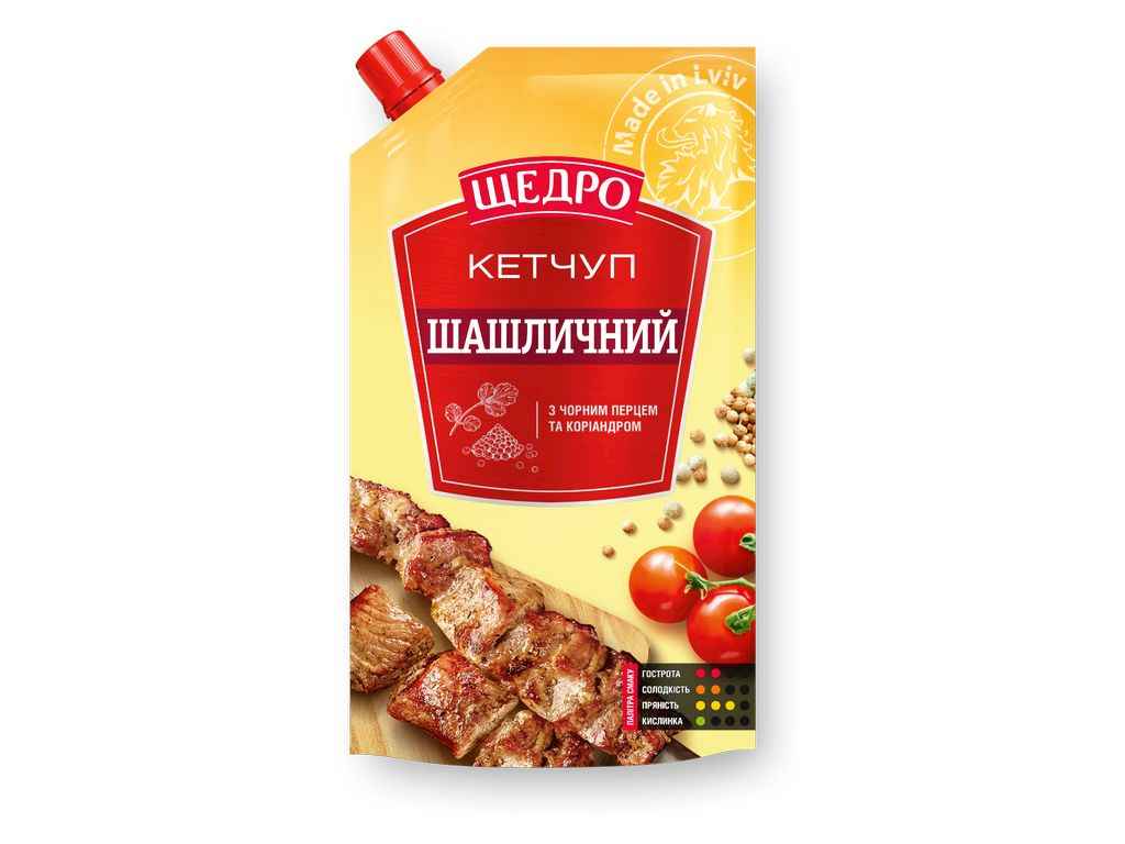 Кетчуп Шашличний 250г д/п ТМ ЩЕДРО Кетчуп Шашличний 250г д/п ТМ ЩЕДРО