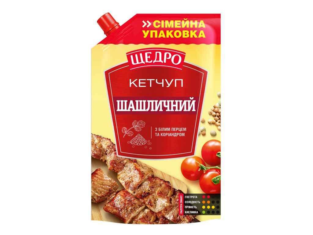 Кетчуп Шашличний 360г д/п ТМ Щедро Кетчуп Шашличний 360г д/п ТМ Щедро