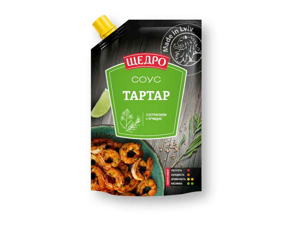 Майонезний соус Тартар 200г 30% д/п ТМЩЕДРО Майонезний соус Тартар 200г 30% д/п ТМЩЕДРО