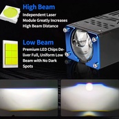 Фара-LED Прямокутник 50/70W 80*46*33мм лінза з шторкою P1L--PRO A SERIES. Зображення №3