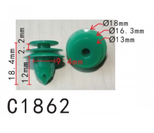 Клипсы C1862 обшивки дверей HONDA, ACURA (91560-SZW-003, 91560SZW003, 15458)( уп. 100 шт) Клипсы C1862 обшивки дверей HONDA, ACURA (91560-SZW-003, 91560SZW003, 15458)( уп. 100 шт)