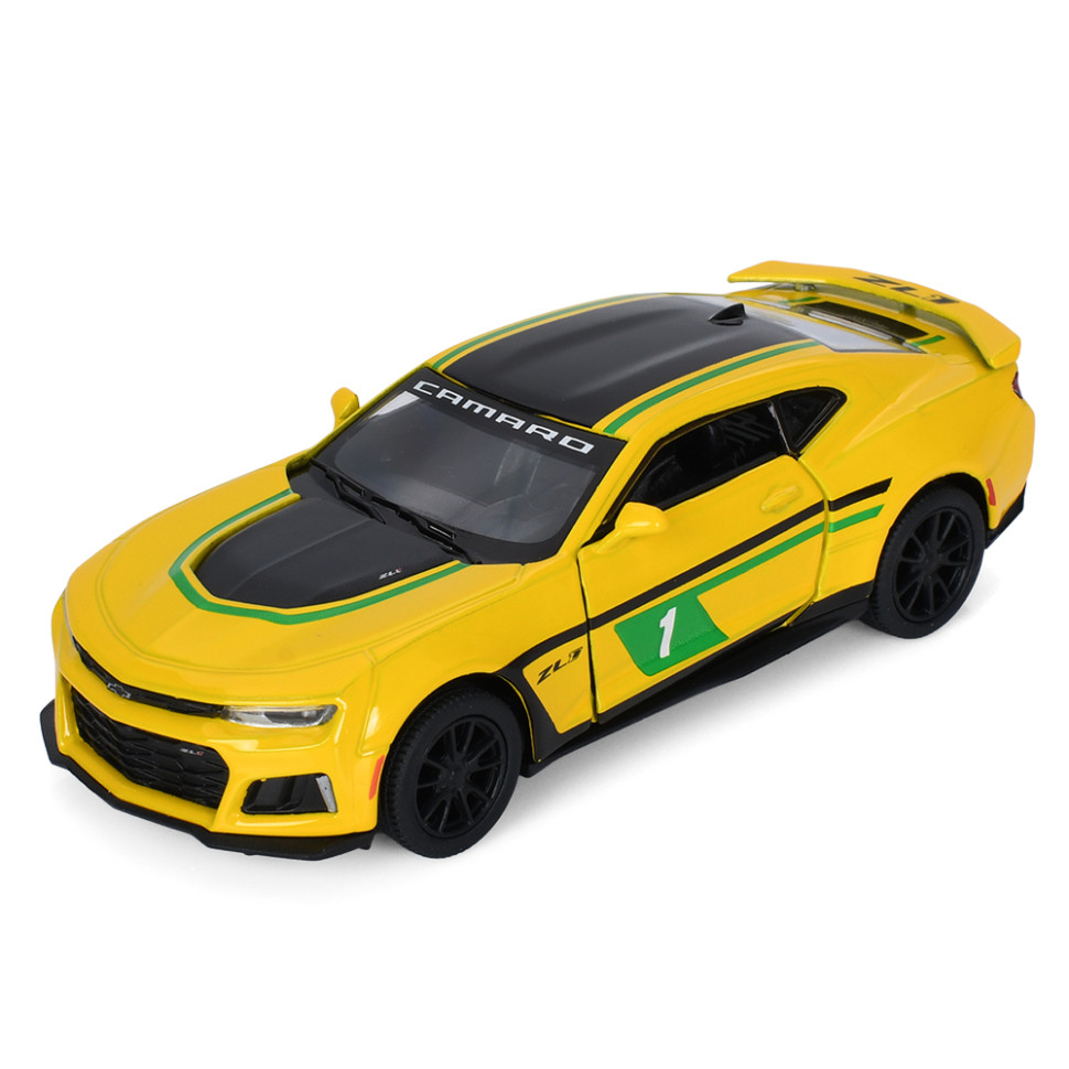 Дитяча модель машинки Chevrolet Camaro ZL1 2017 Kinsmart KT5399FW інерційна, 1:38 Yellow Дитяча модель машинки Chevrolet Camaro ZL1 2017 Kinsmart KT5399FW інерційна, 1:38 Yellow