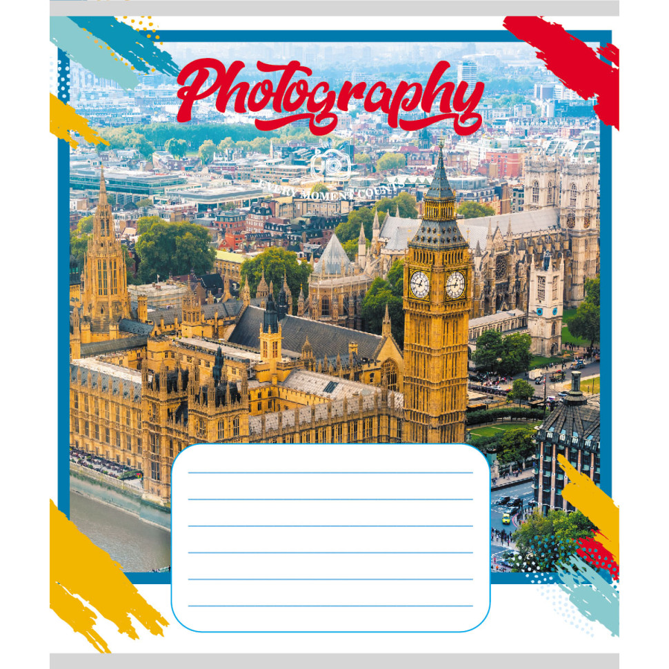 Зошит загальний "Фотографія" 096-959044K-1 в клітинку, 96 аркушів Зошит загальний "Фотографія" 096-959044K-1 в клітинку, 96 аркушів