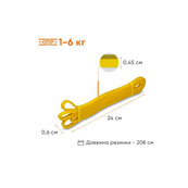 Резиновая петля для фитнеса EF-2654-1 Желтая 1-6 кг. Изображение №2 Резиновая петля для фитнеса EF-2654-1 Желтая 1-6 кг. Изображение №2