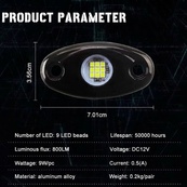Подсветка днища/арок/салона 9 LED IP68 WHITE. Изображение №2