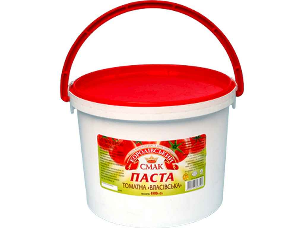 Томатная паста консерв. Власовская (ведро) 5000мл4900г ТМКОРОЛІВСЬКИЙ СМАК Томатная паста консерв. Власовская (ведро) 5000мл4900г ТМКОРОЛІВСЬКИЙ СМАК