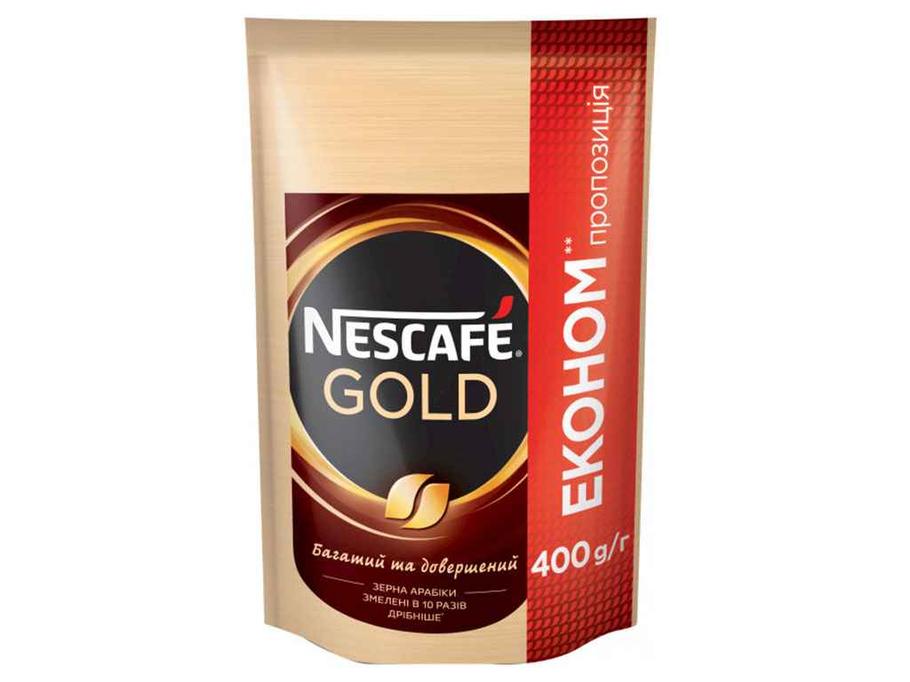 Кава розчинна НЕСКАФЕ ГОЛД ДП 400Г ТМ NESCAFE Кава розчинна НЕСКАФЕ ГОЛД ДП 400Г ТМ NESCAFE