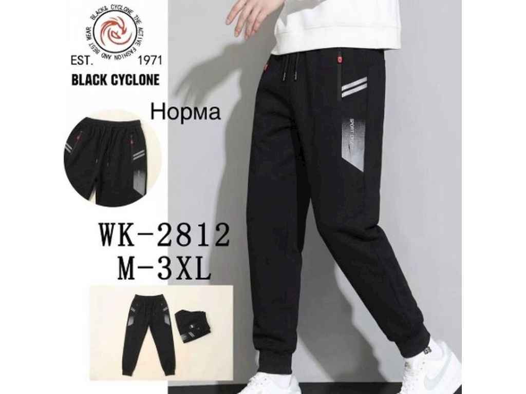 Спортивные штаны черный арт.wk2812 р.3XL ТМ CYCLONE Спортивные штаны черный арт.wk2812 р.3XL ТМ CYCLONE