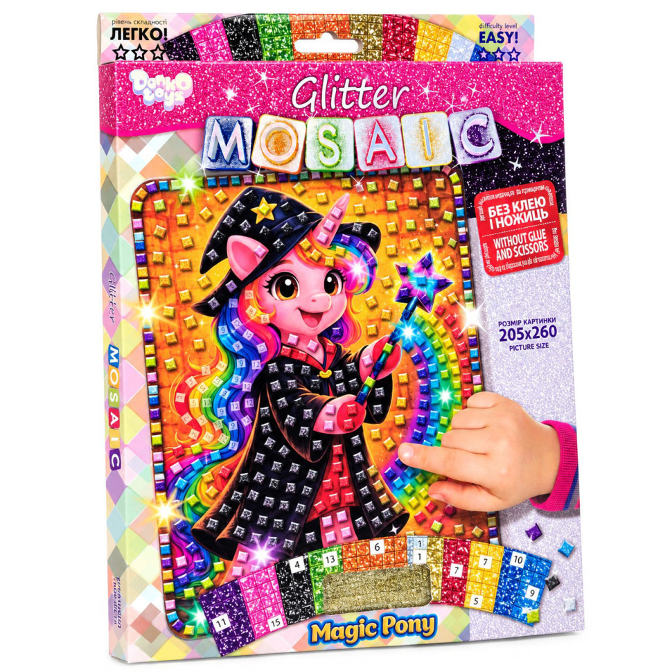 Креативное творчество "Блестящая мозаика Magic Pony" БМ-04-09 серии "Glitter Mosaic" Креативное творчество "Блестящая мозаика Magic Pony" БМ-04-09 серии "Glitter Mosaic"