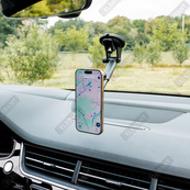 Автодержатель для телефона магнитный "ELEGANT" 150 010 (шир.100-150мм) на присоске, телескопический, магн. Изображение №2 Автодержатель для телефона магнитный "ELEGANT" 150 010 (шир.100-150мм) на присоске, телескопический, магн. Изображение №2