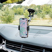 Автодержатель для телефона зажим "ELEGANT" 150 011 (шир.58-98мм) на присоске, телескопический (50шт/ящ. Изображение №2 Автодержатель для телефона зажим "ELEGANT" 150 011 (шир.58-98мм) на присоске, телескопический (50шт/ящ. Изображение №2
