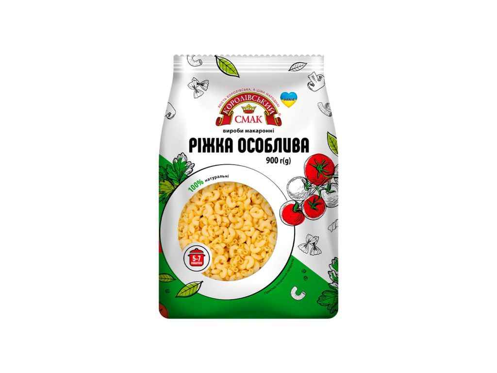 Макаронные изделия 900г Рожки особые ТМ Королевский вкус Макаронные изделия 900г Рожки особые ТМ Королевский вкус