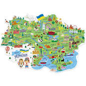 Дитячий пазл "Карта України" 300267, 100 елементів. Зображення №2 Дитячий пазл "Карта України" 300267, 100 елементів. Зображення №2