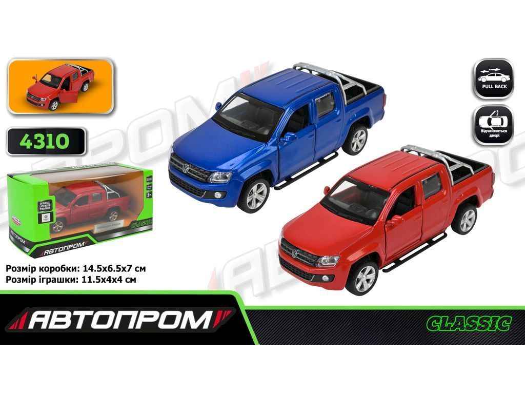 Машина метал арт.4310, Volkswagen Amarok, 2 кольори, відкр.двері 1:46 ТМ АВТОПРОМ Машина метал арт.4310, Volkswagen Amarok, 2 кольори, відкр.двері 1:46 ТМ АВТОПРОМ