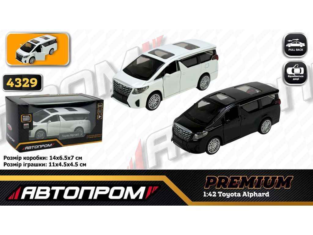 Машина метал арт.4329, Toyota Alphard, 2 кольори, відкр. двері 1:42 ТМ АВТОПРОМ Машина метал арт.4329, Toyota Alphard, 2 кольори, відкр. двері 1:42 ТМ АВТОПРОМ